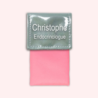 Pochette bicolore rabat Vert saule