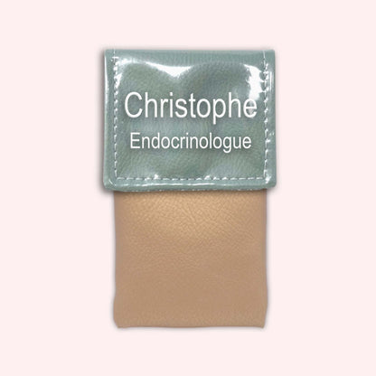 Pochette bicolore rabat Vert saule