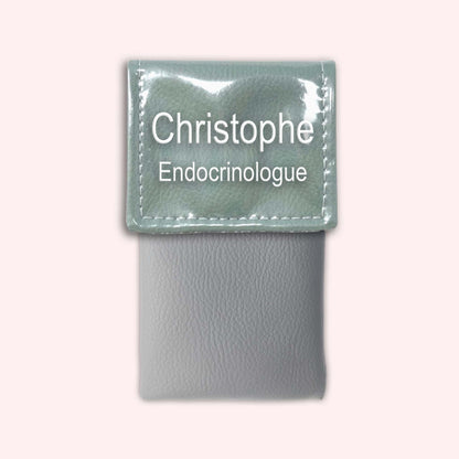 Pochette bicolore rabat Vert saule