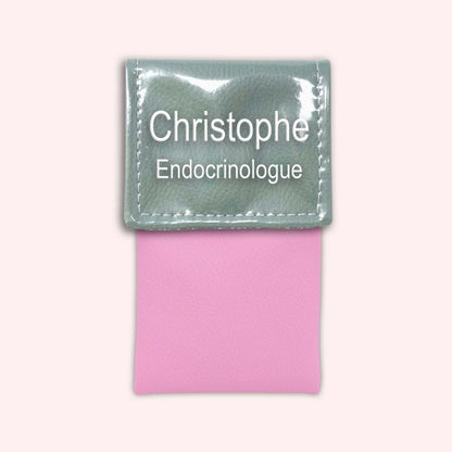 Pochette bicolore rabat Vert saule