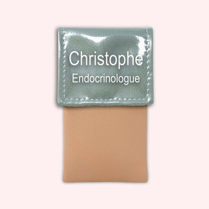 Pochette bicolore rabat Vert saule