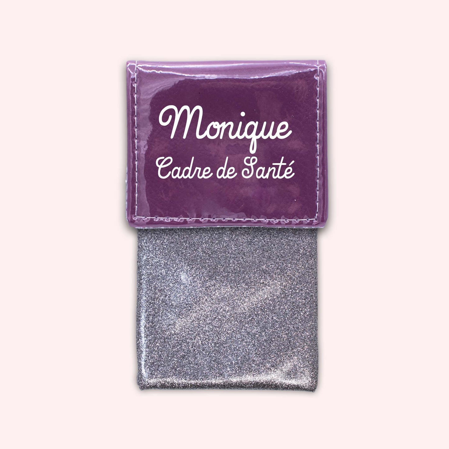 Pochette bicolore rabat Violet