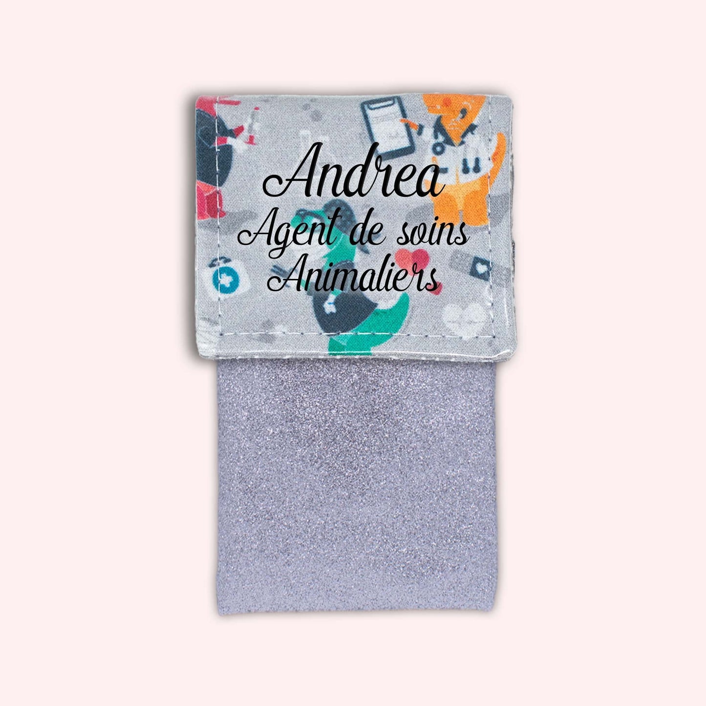 Grey Dino Magnetic Pouch