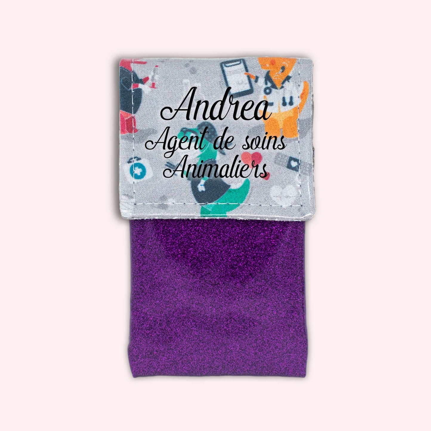 Grey Dino Magnetic Pouch