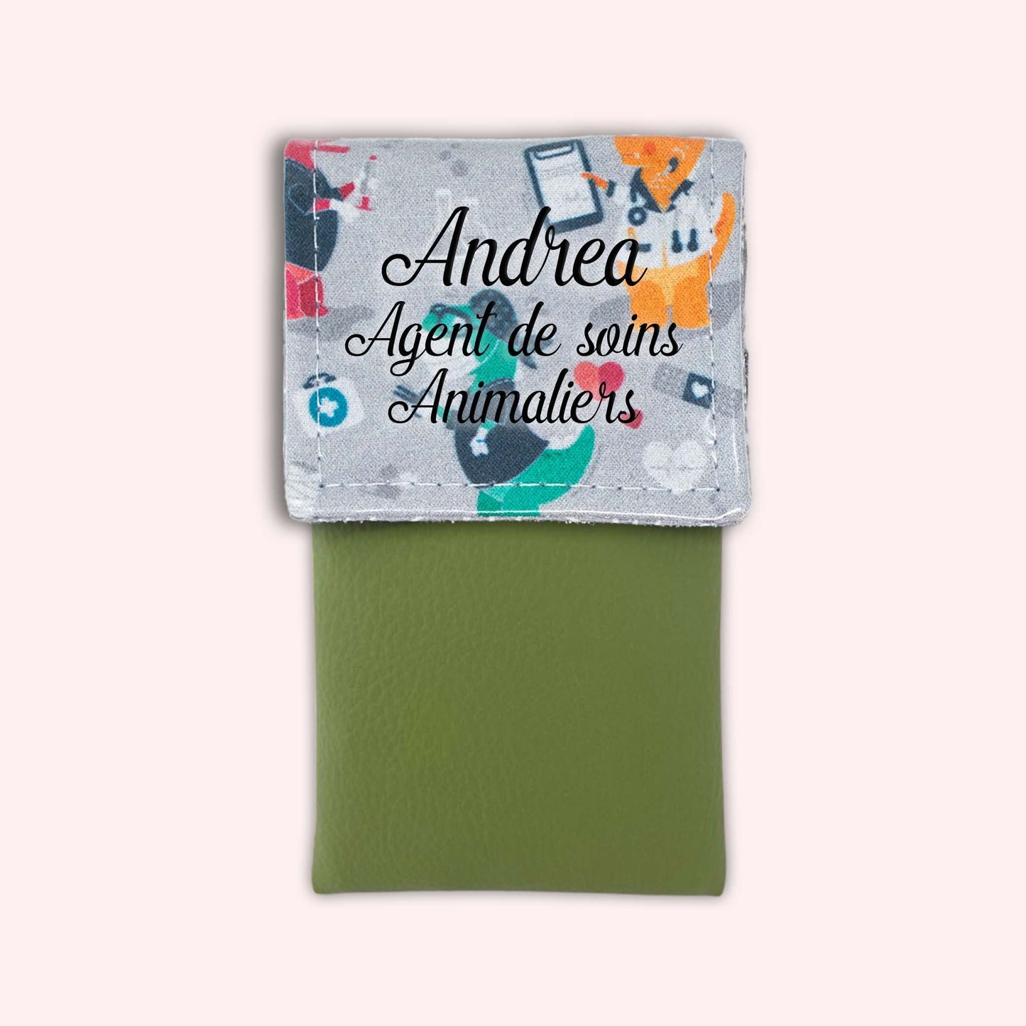 Grey Dino Magnetic Pouch
