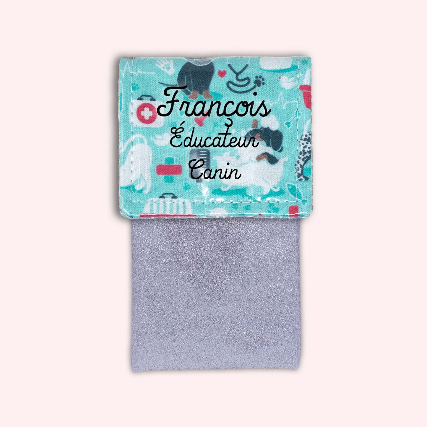 Pochette aimantée Vétérinaire bleu