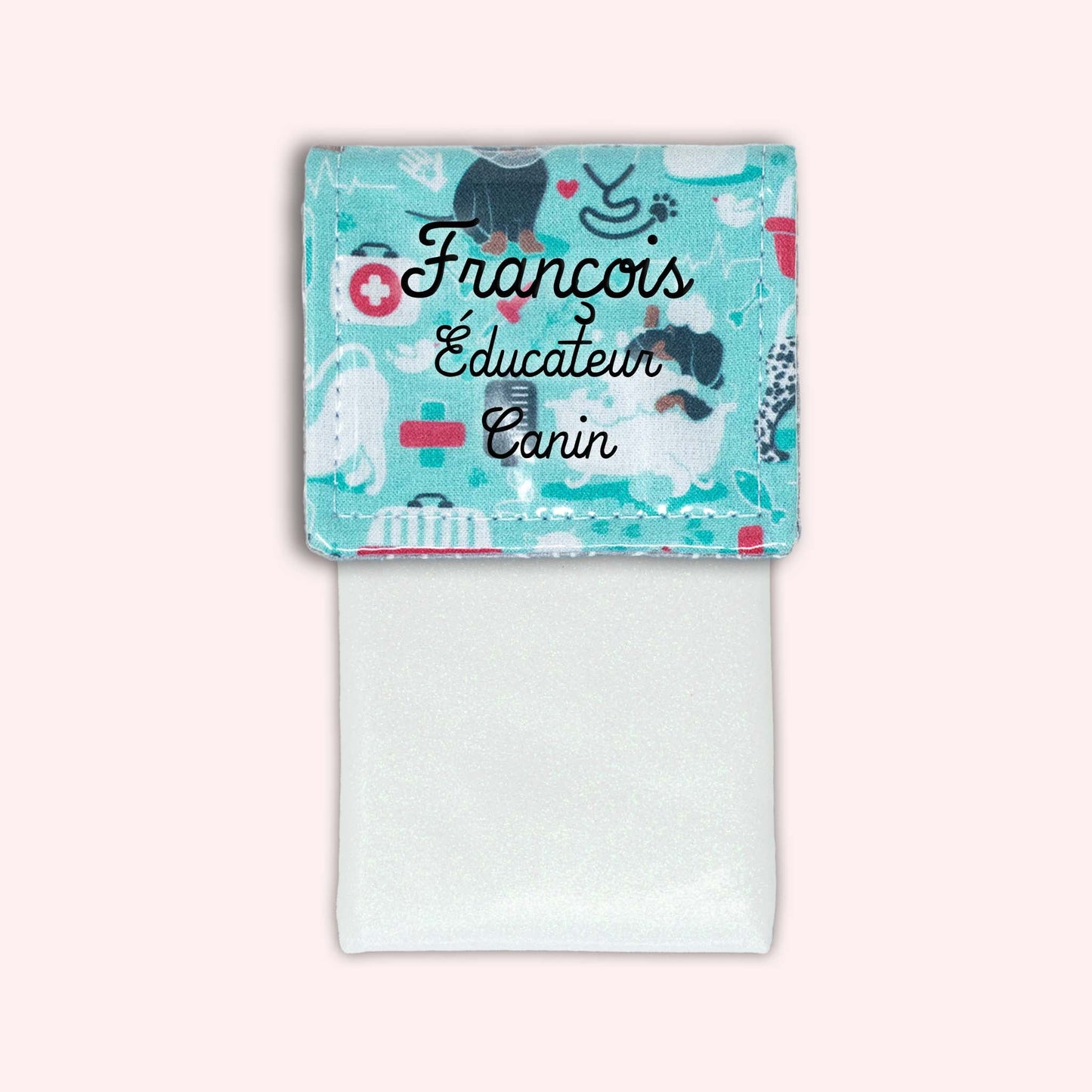 Pochette aimantée Vétérinaire bleu