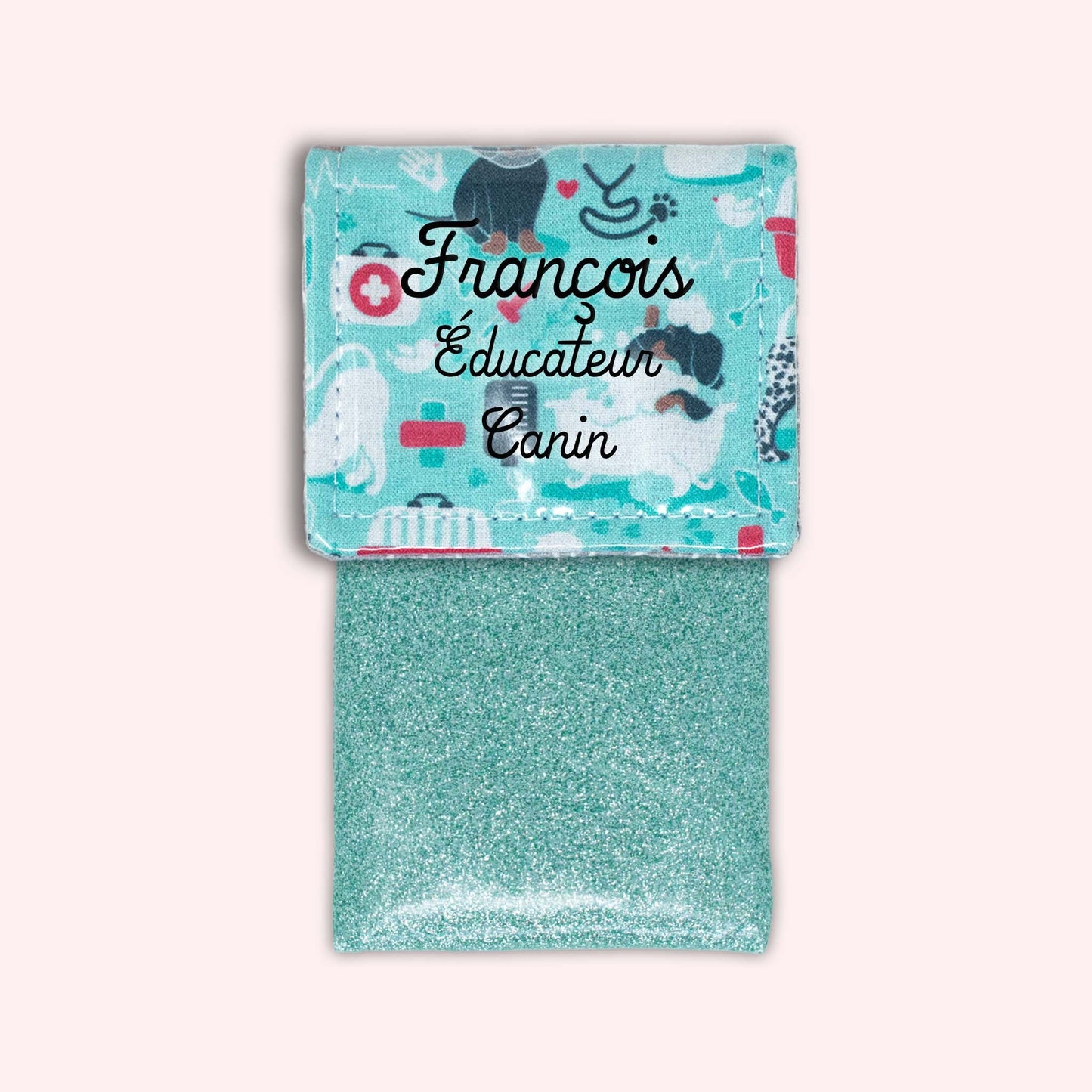 Pochette aimantée Vétérinaire bleu