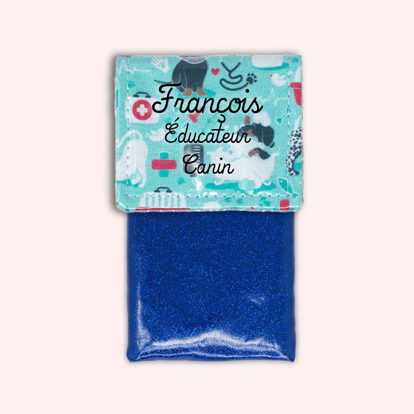 Pochette aimantée Vétérinaire bleu