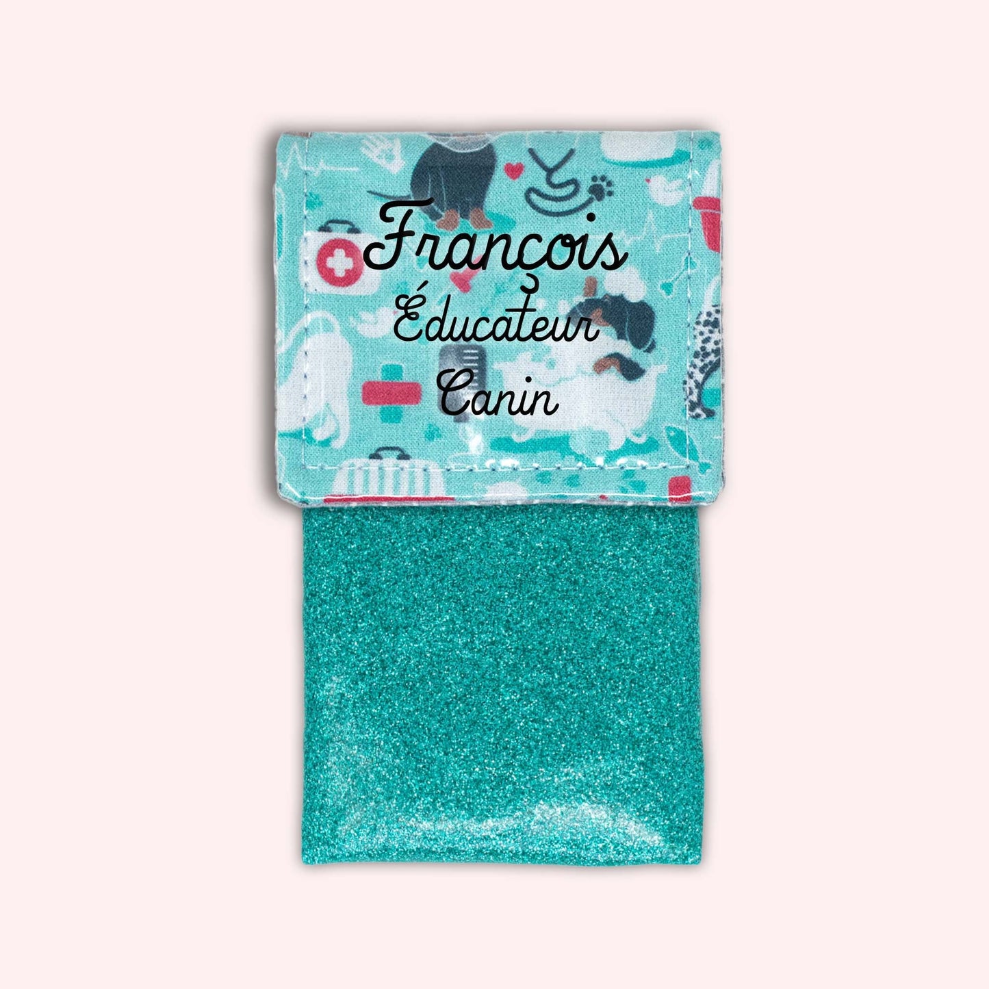Pochette aimantée Vétérinaire bleu