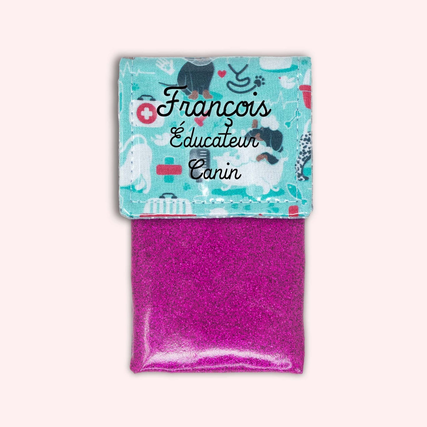 Pochette aimantée Vétérinaire bleu
