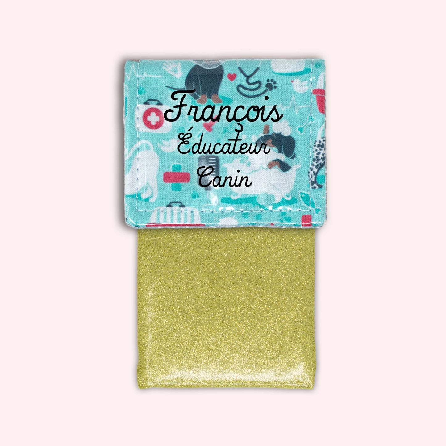 Pochette aimantée Vétérinaire bleu