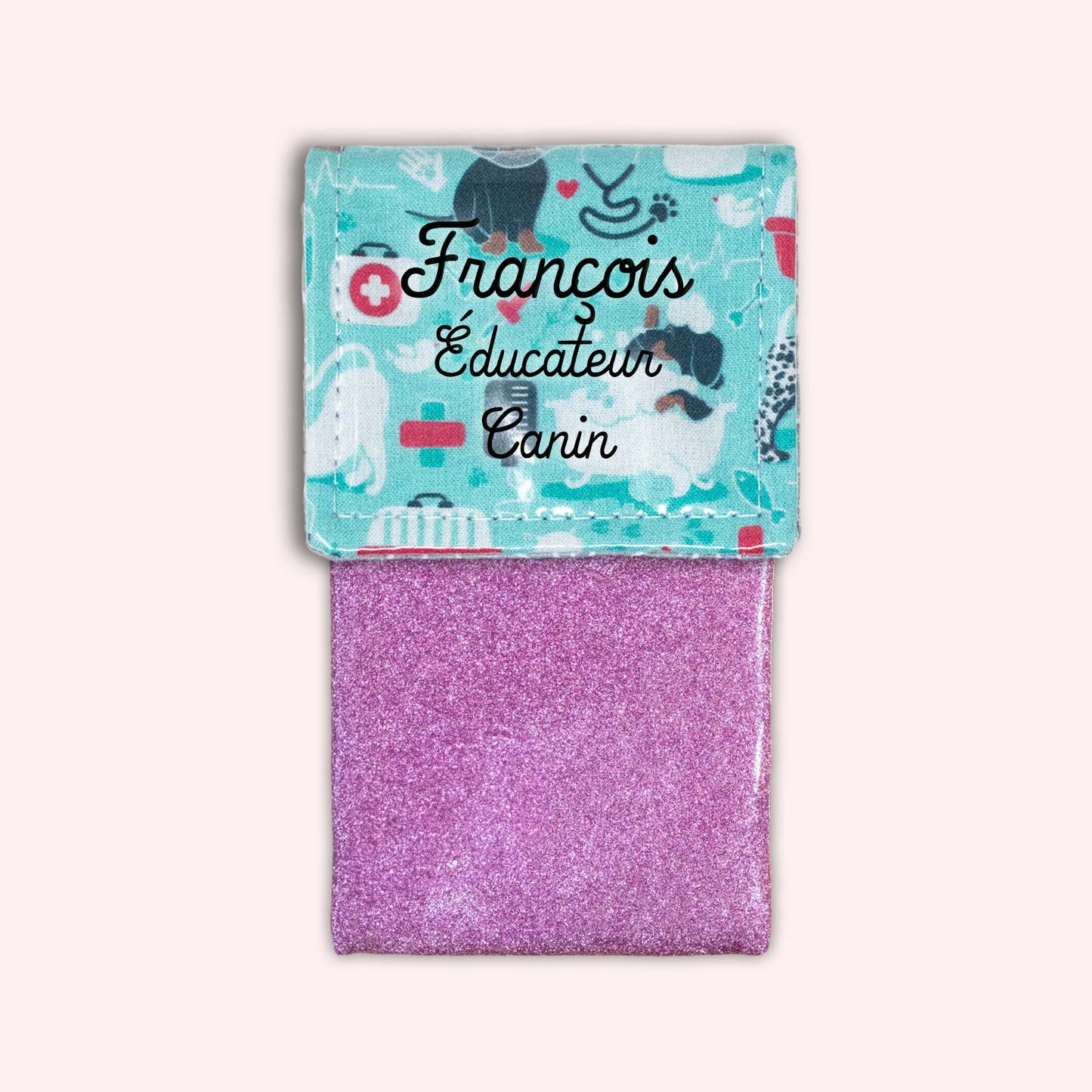 Pochette aimantée Vétérinaire bleu