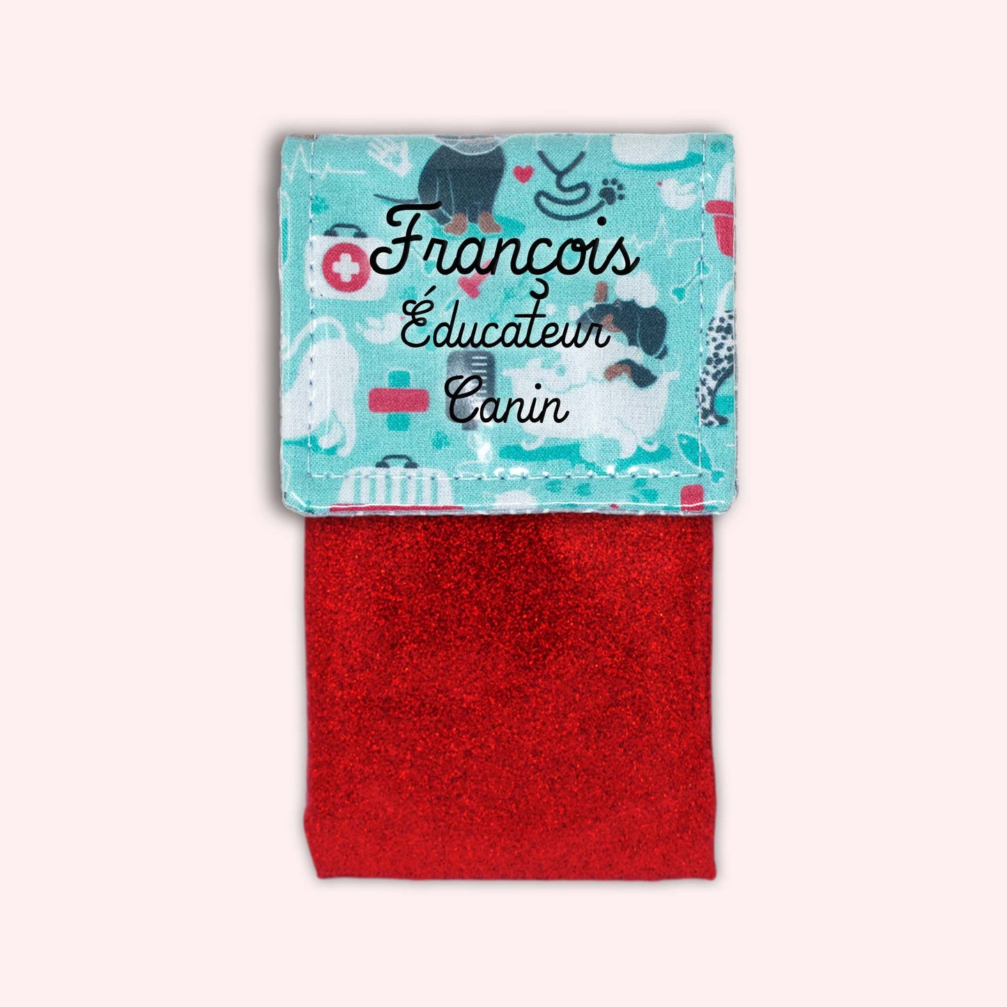 Pochette aimantée Vétérinaire bleu