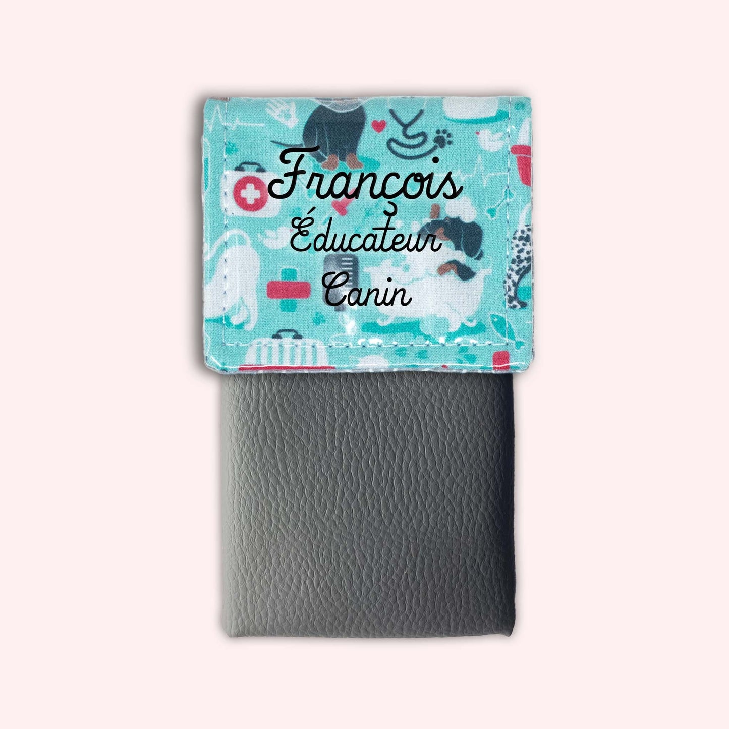 Pochette aimantée Vétérinaire bleu