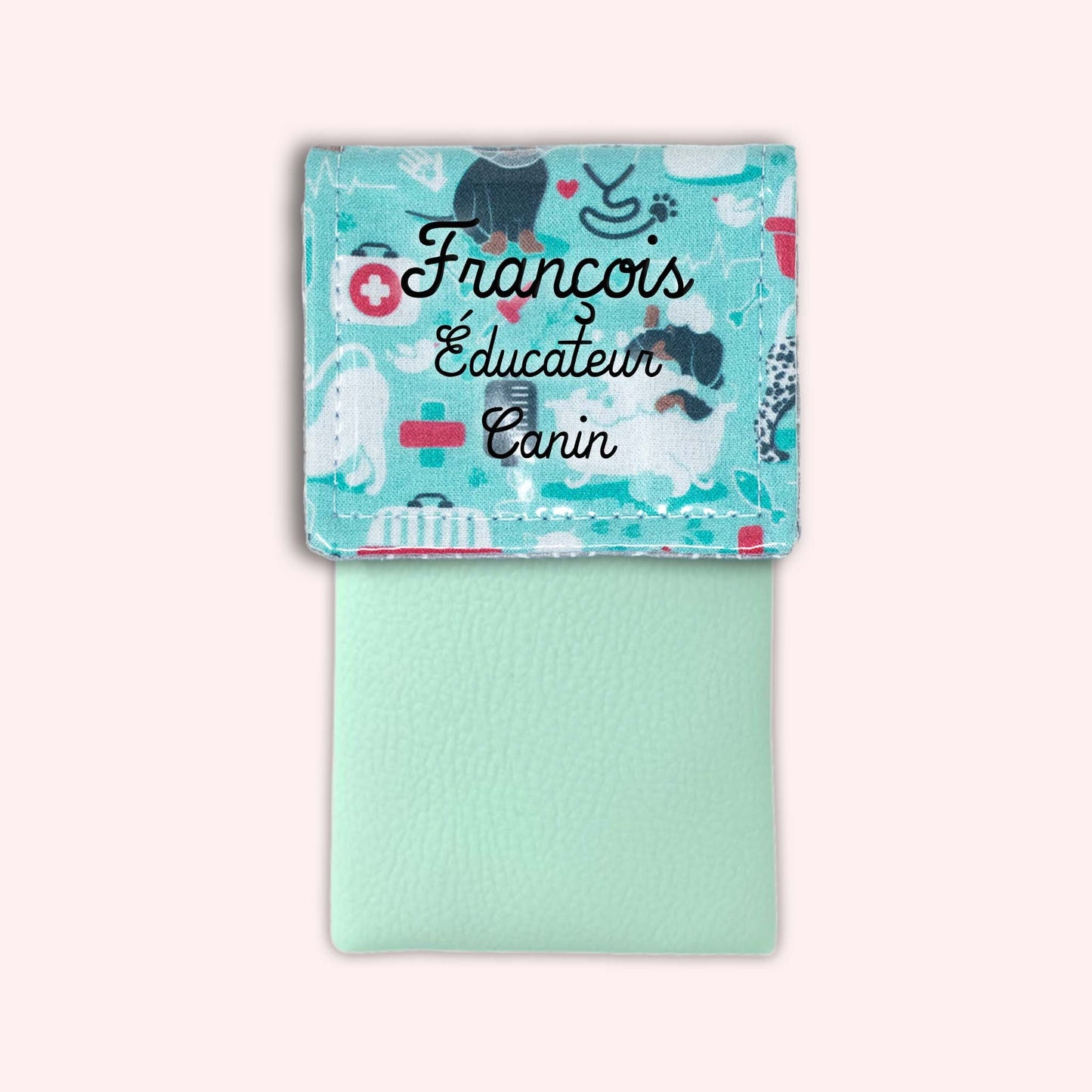 Pochette aimantée Vétérinaire bleu