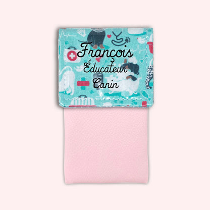 Pochette aimantée Vétérinaire bleu