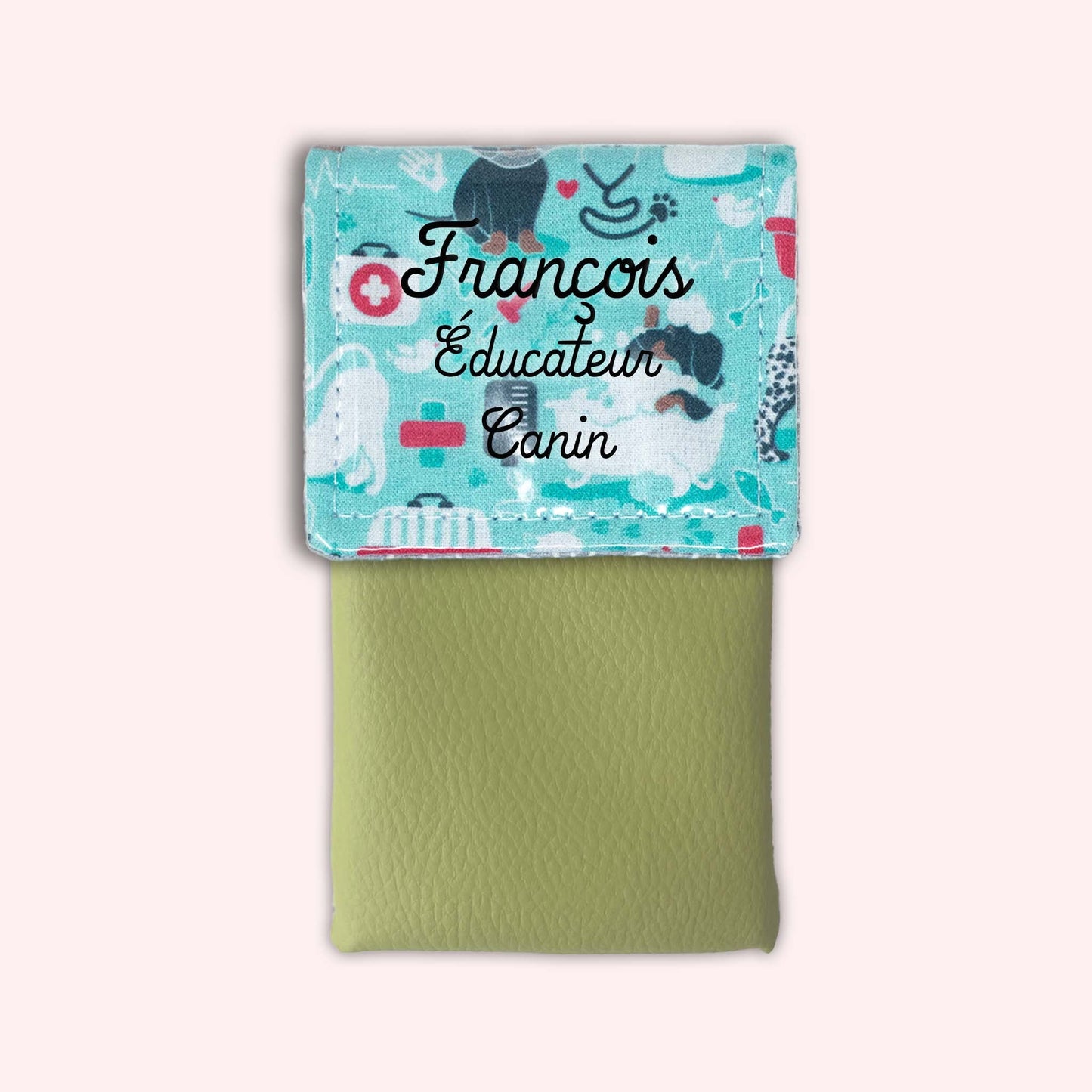 Pochette aimantée Vétérinaire bleu