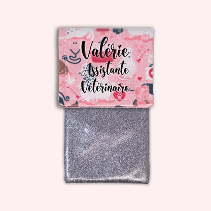 Pochette aimantée Vétérinaire rose