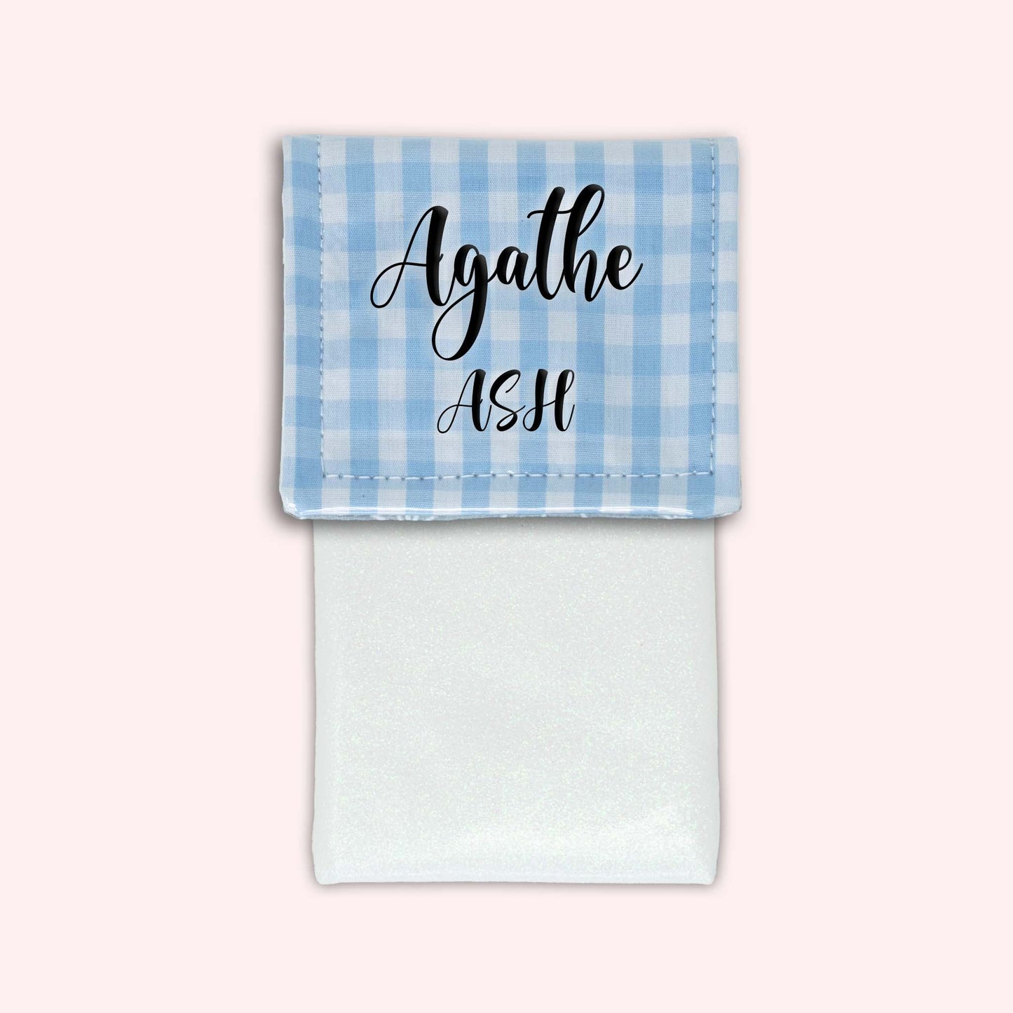 Pochette aimantée Vichy Azur