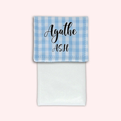 Pochette aimantée Vichy Azur