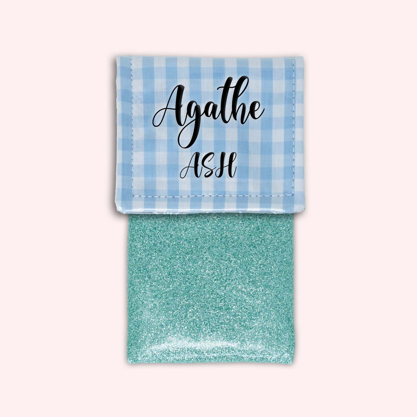 Pochette aimantée Vichy Azur