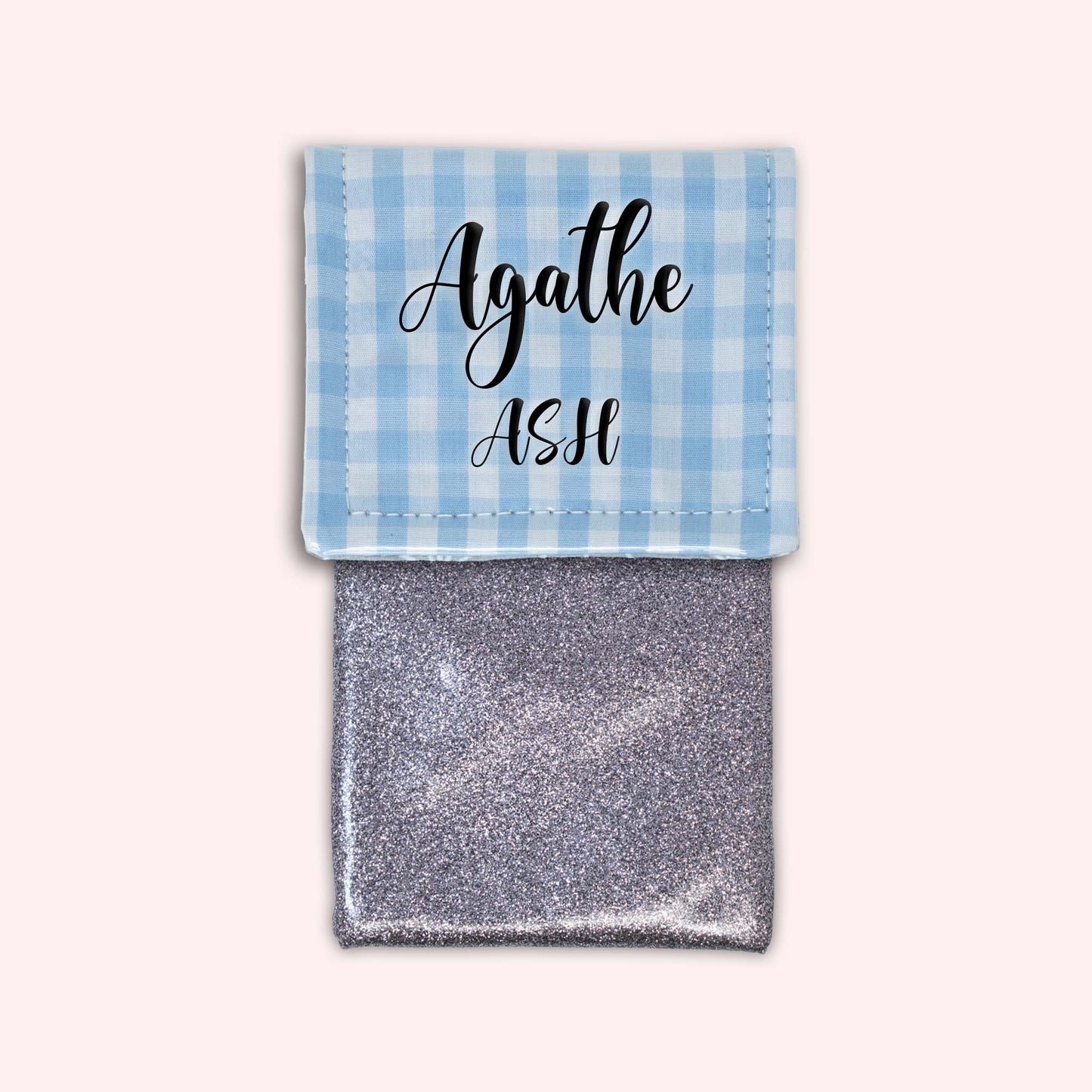 Pochette aimantée Vichy Azur