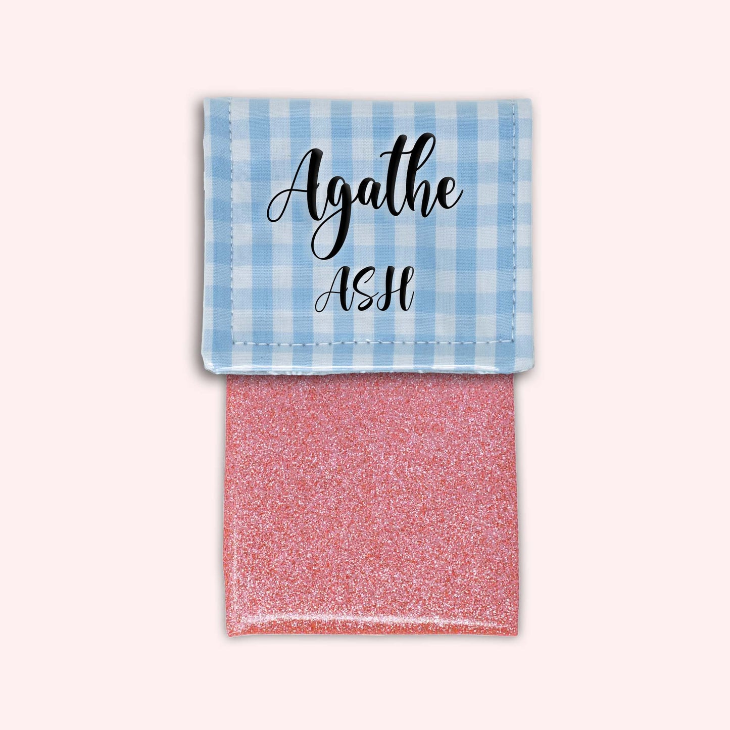 Pochette aimantée Vichy Azur