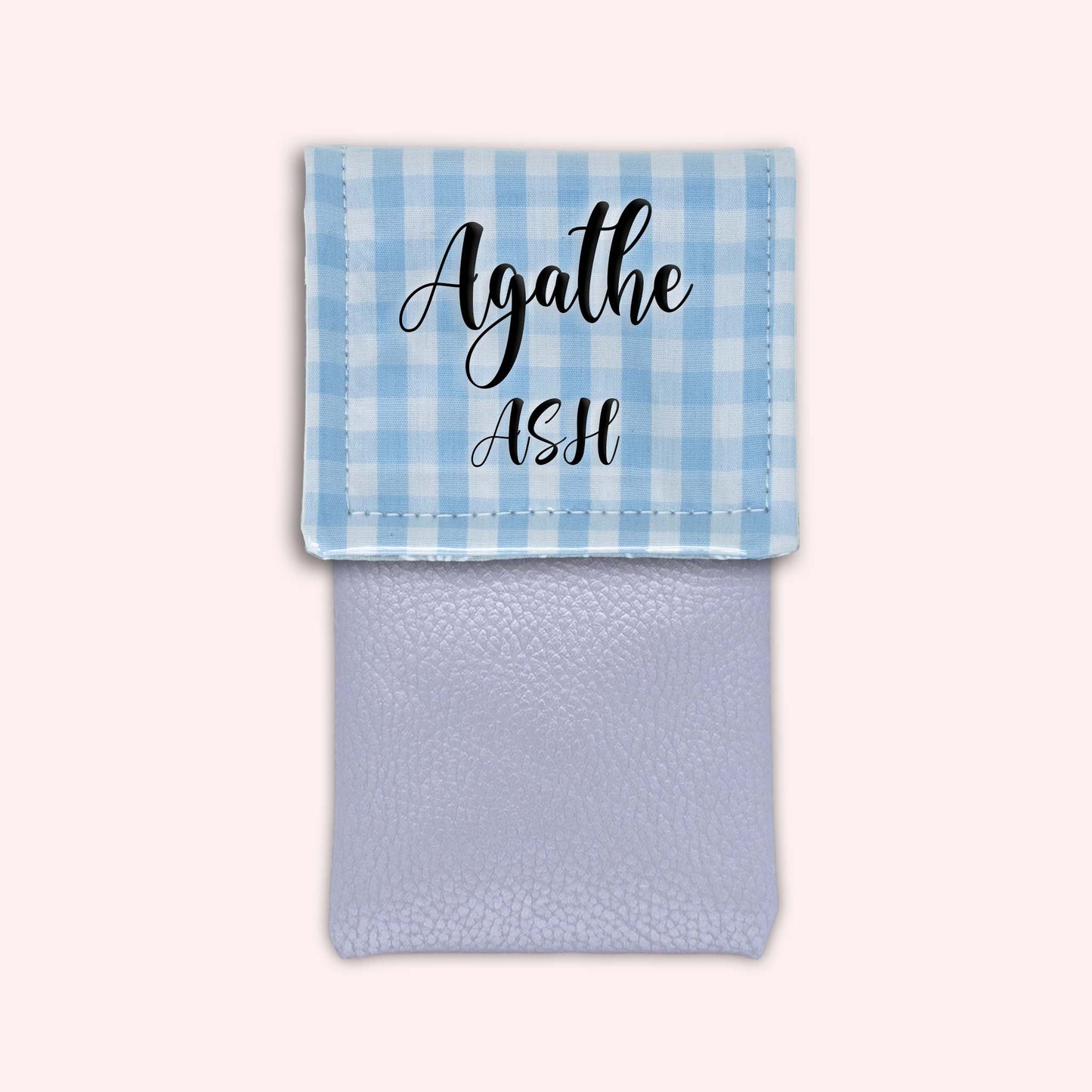 Pochette aimantée Vichy Azur