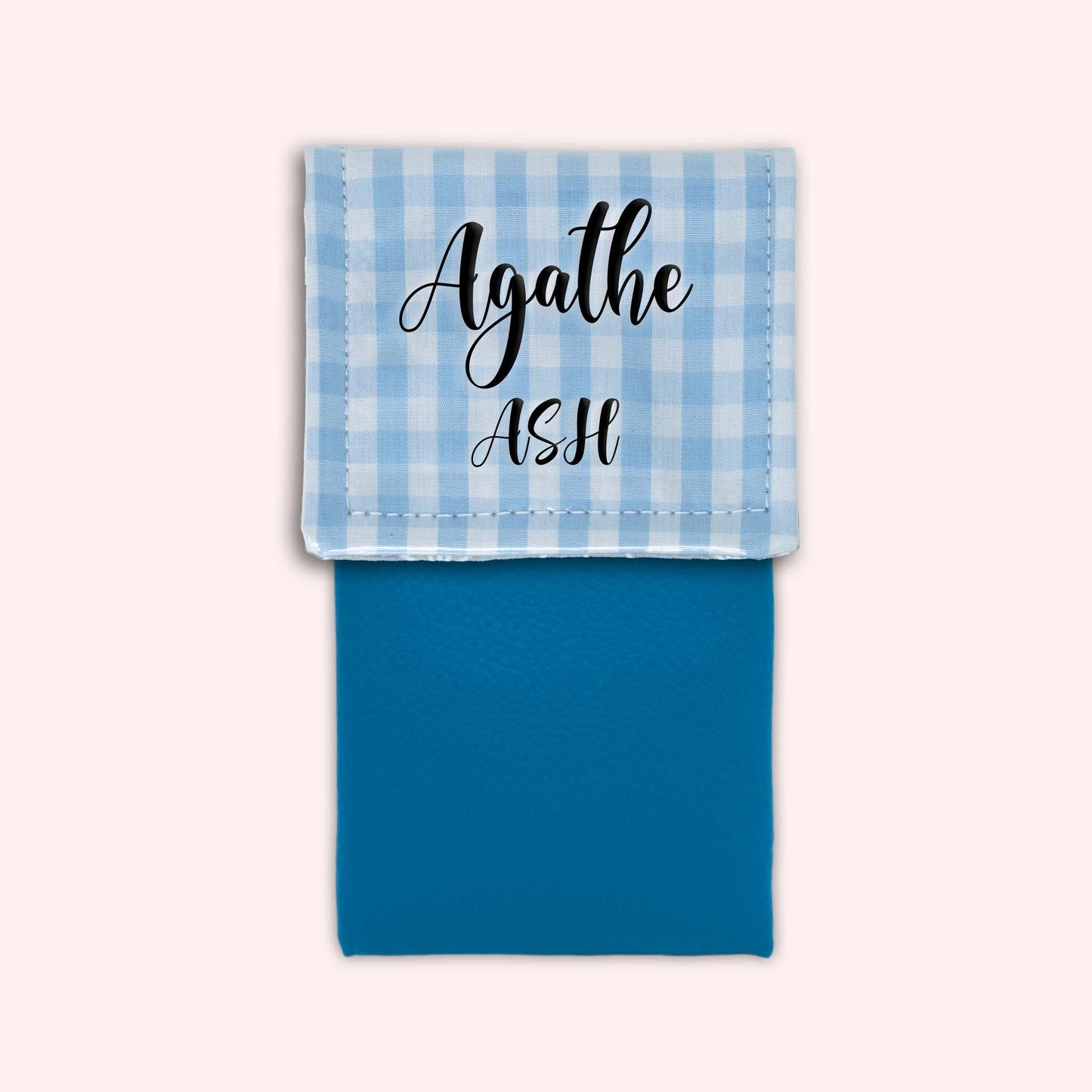 Pochette aimantée Vichy Azur