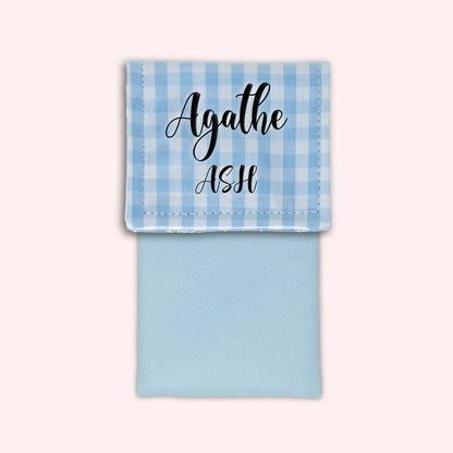 Pochette aimantée Vichy Azur