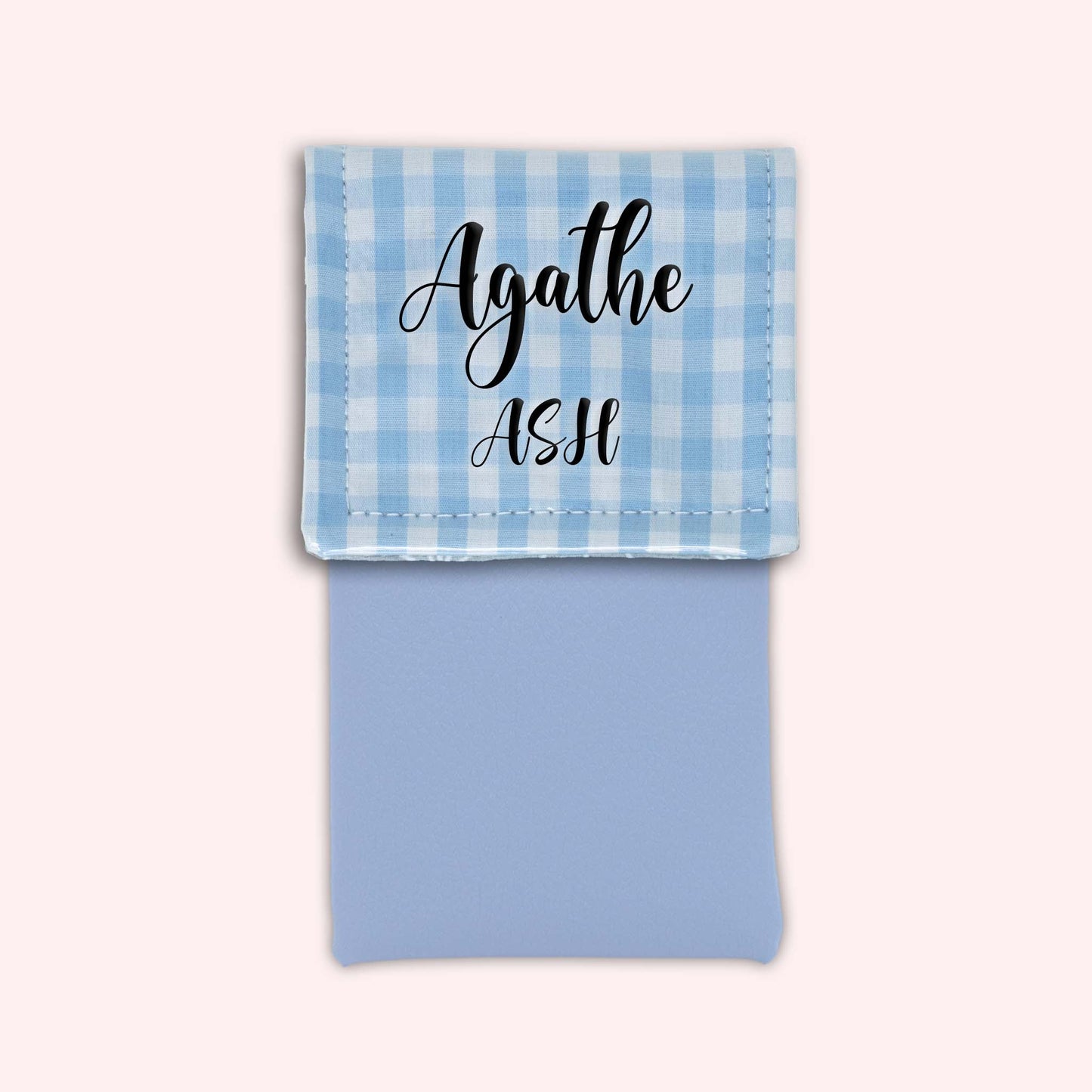 Pochette aimantée Vichy Azur