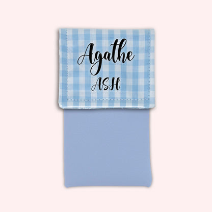 Pochette aimantée Vichy Azur
