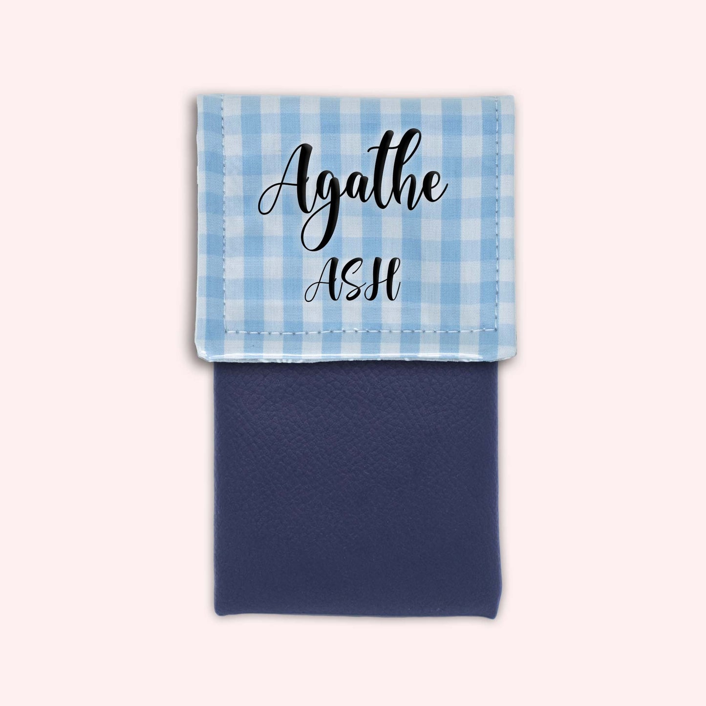 Pochette aimantée Vichy Azur