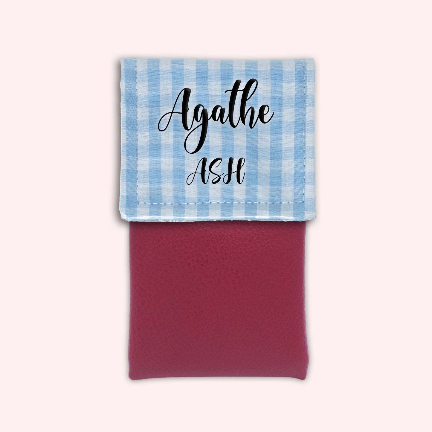 Pochette aimantée Vichy Azur