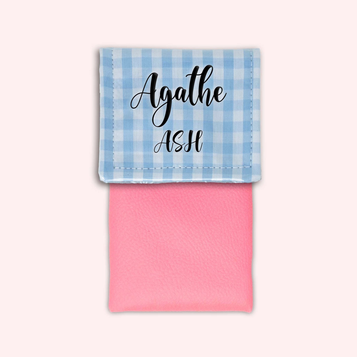 Pochette aimantée Vichy Azur