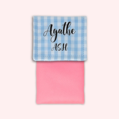 Pochette aimantée Vichy Azur