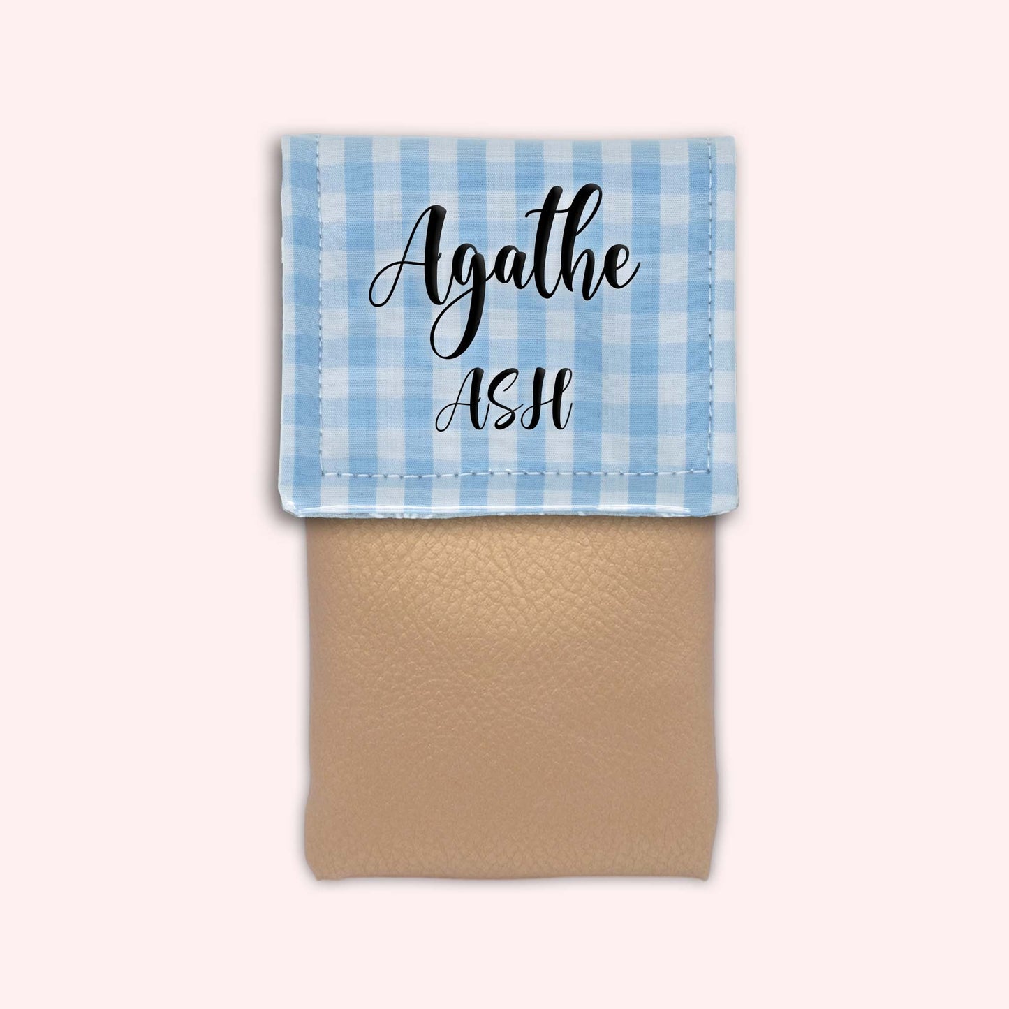 Pochette aimantée Vichy Azur