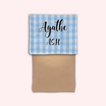 Pochette aimantée Vichy Azur