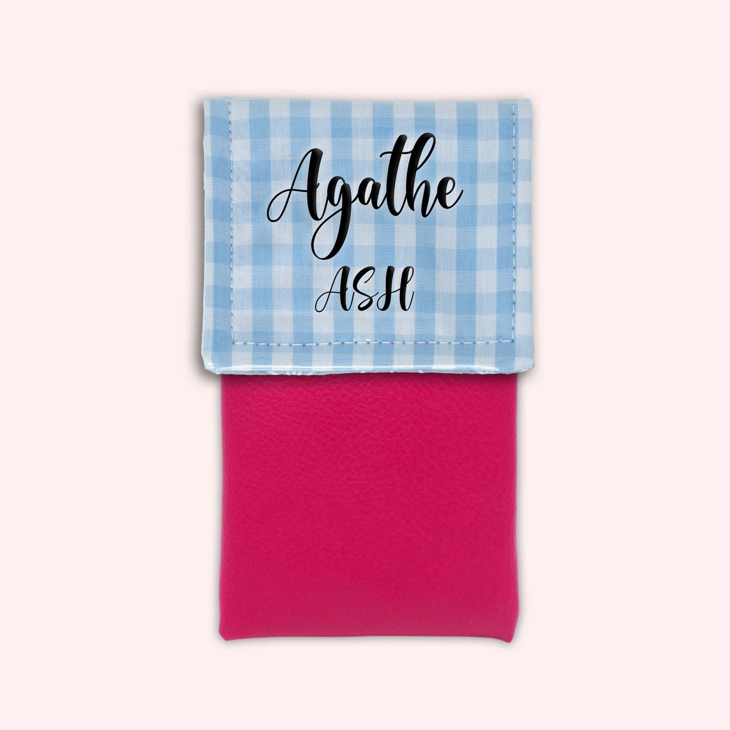 Pochette aimantée Vichy Azur