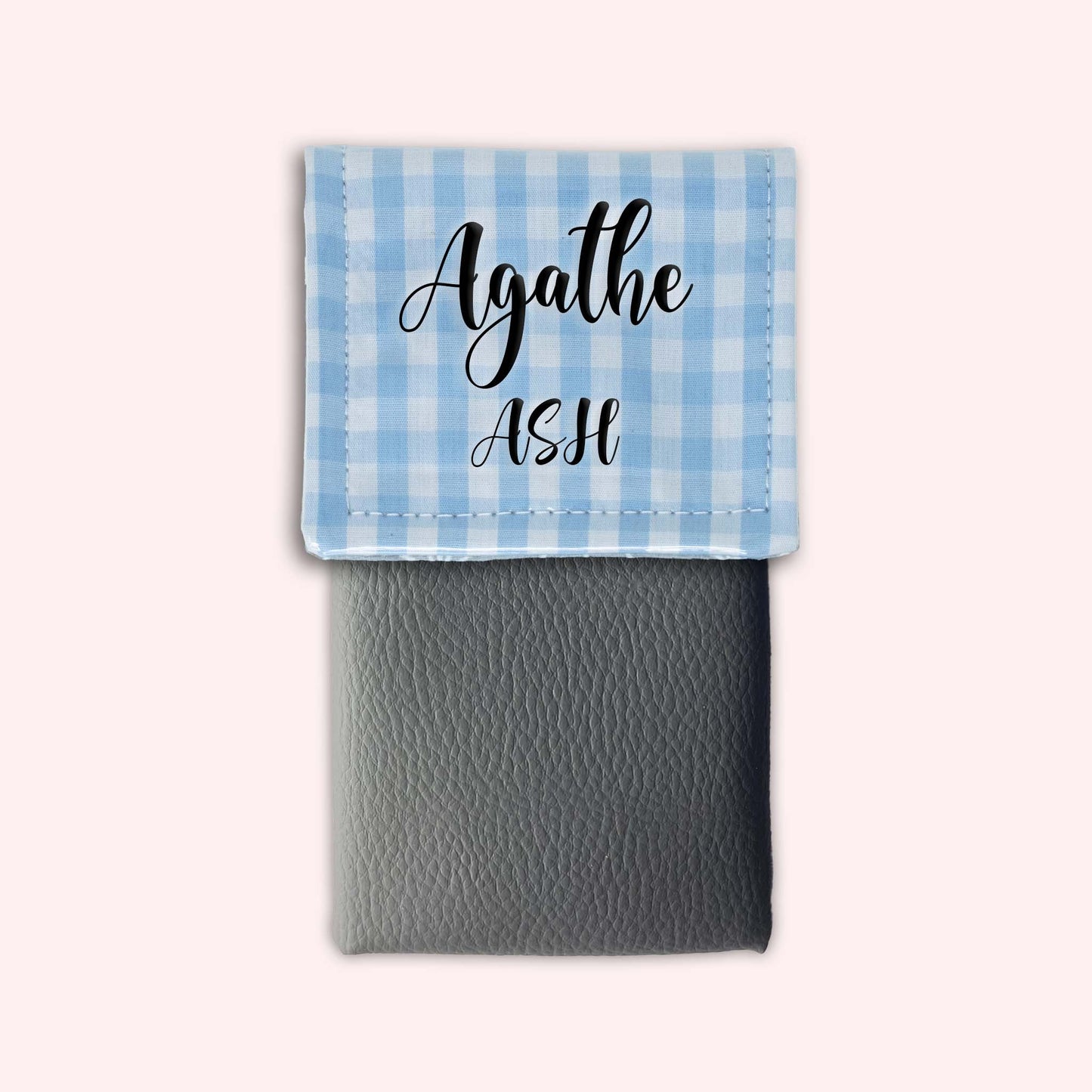 Pochette aimantée Vichy Azur