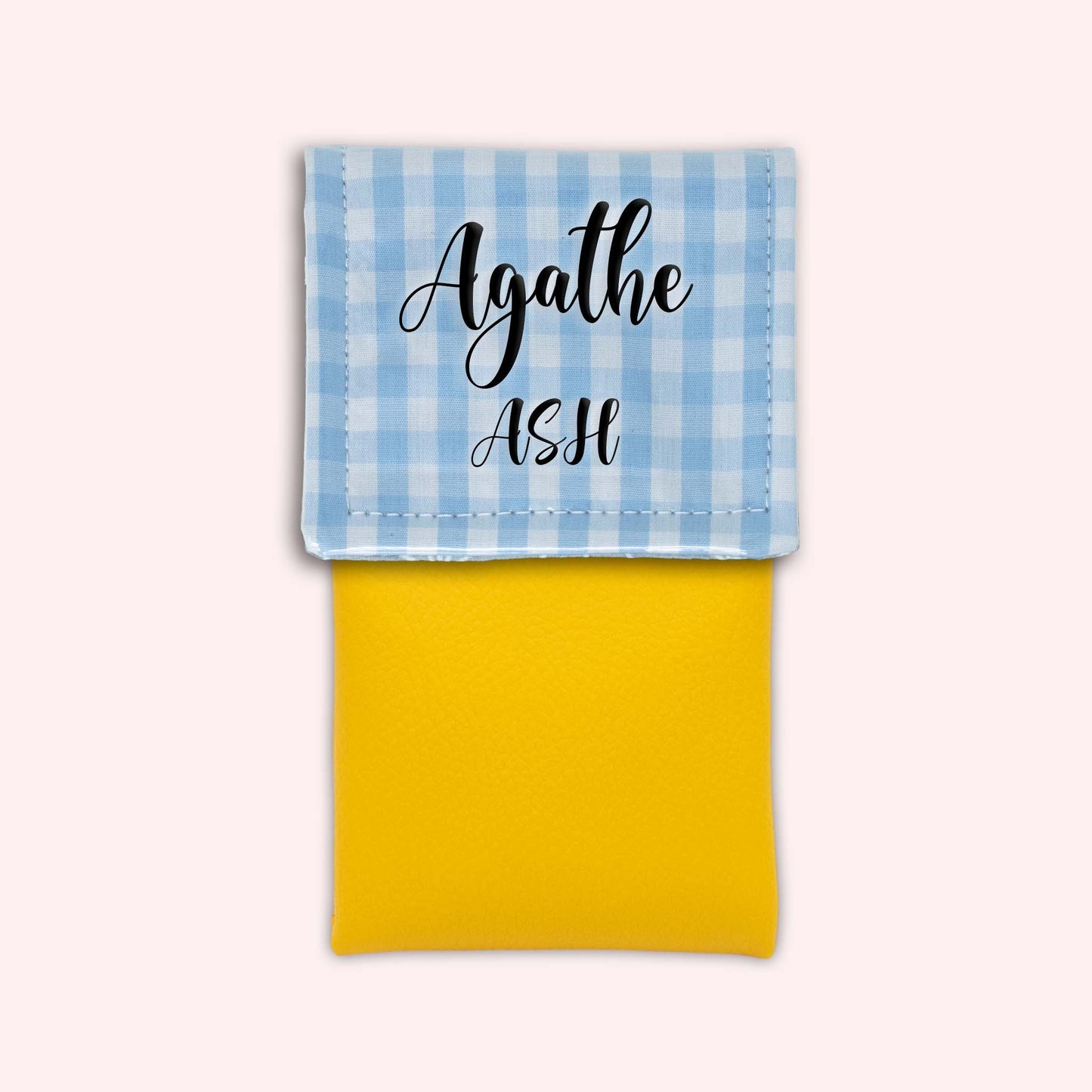 Pochette aimantée Vichy Azur