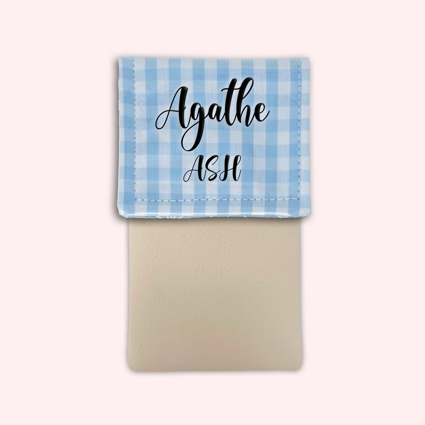 Pochette aimantée Vichy Azur