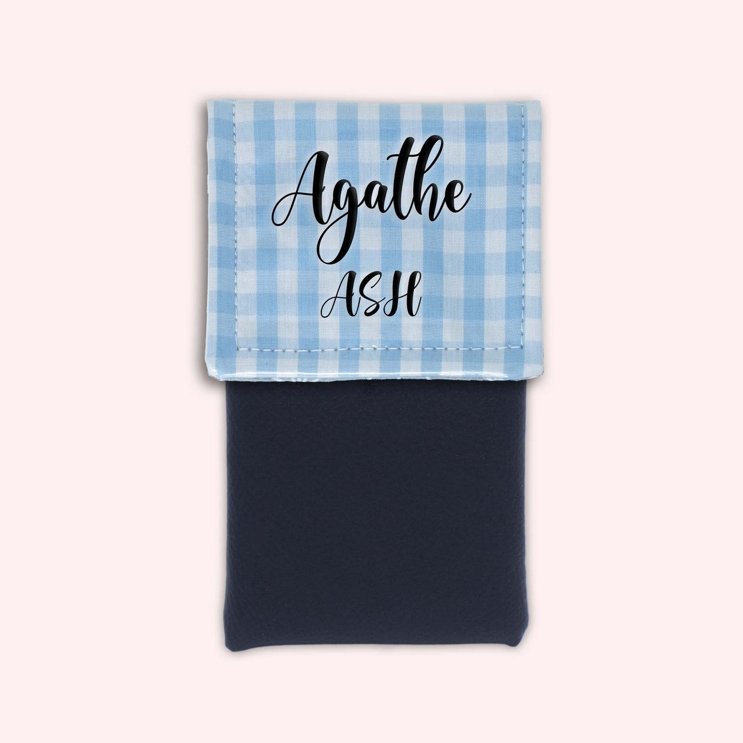 Pochette aimantée Vichy Azur