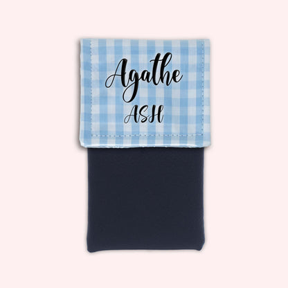 Pochette aimantée Vichy Azur