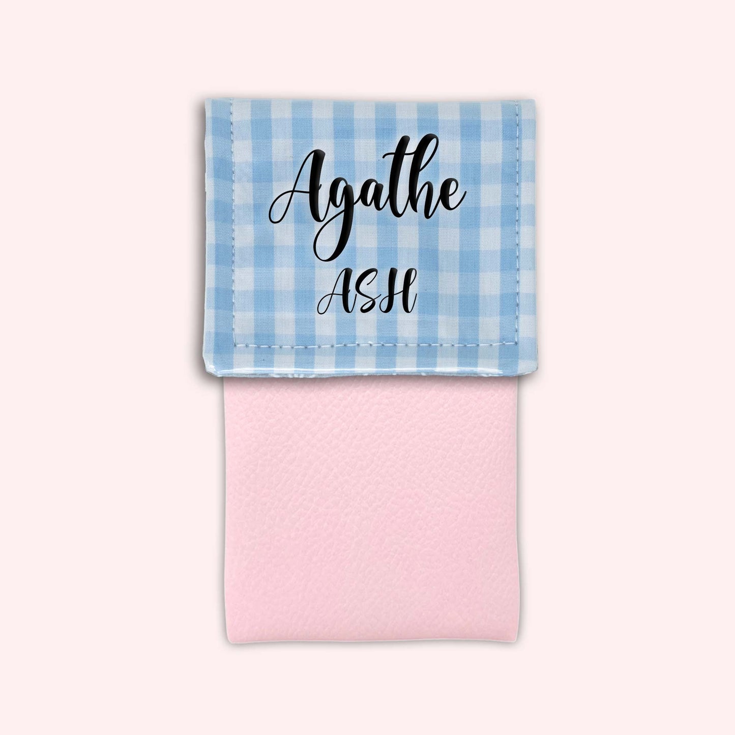 Pochette aimantée Vichy Azur