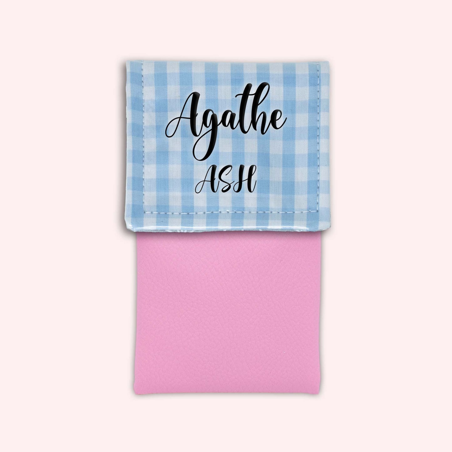 Pochette aimantée Vichy Azur