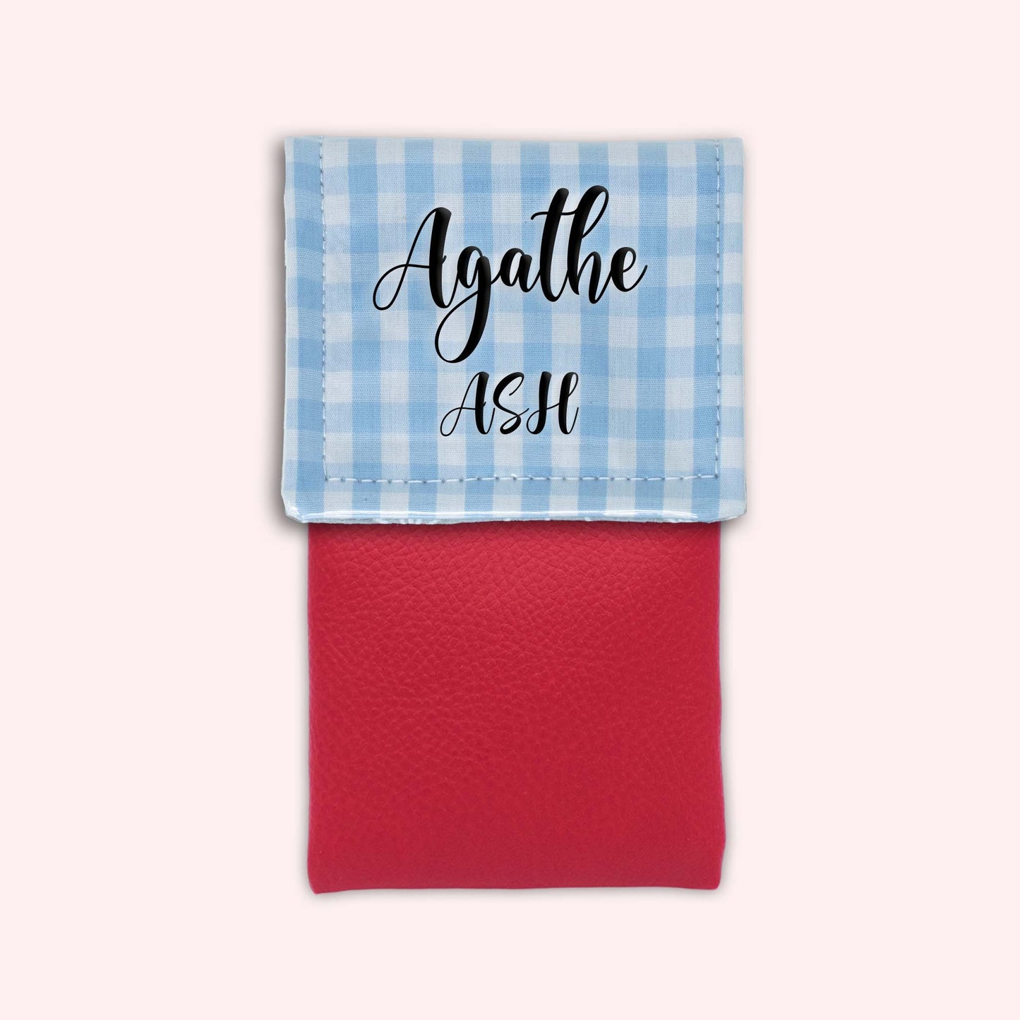 Pochette aimantée Vichy Azur