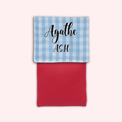 Pochette aimantée Vichy Azur
