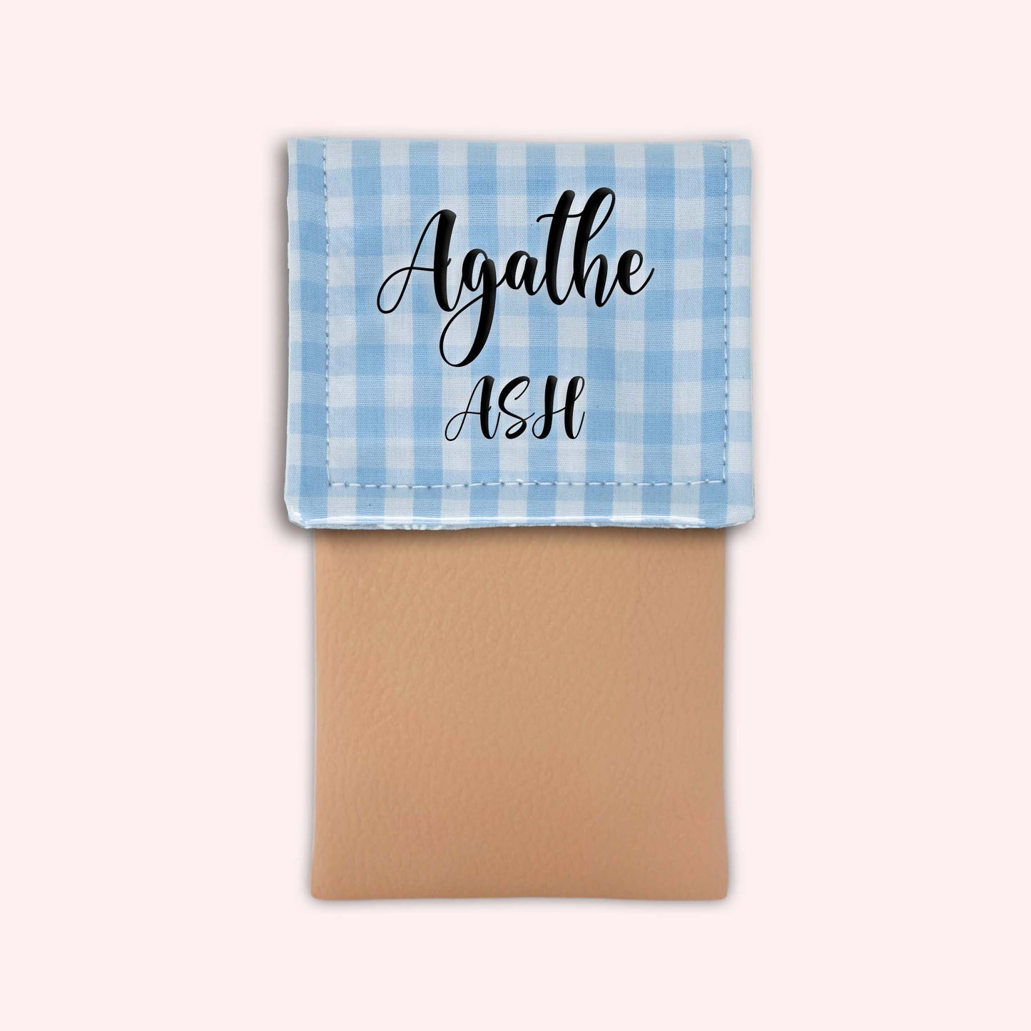 Pochette aimantée Vichy Azur